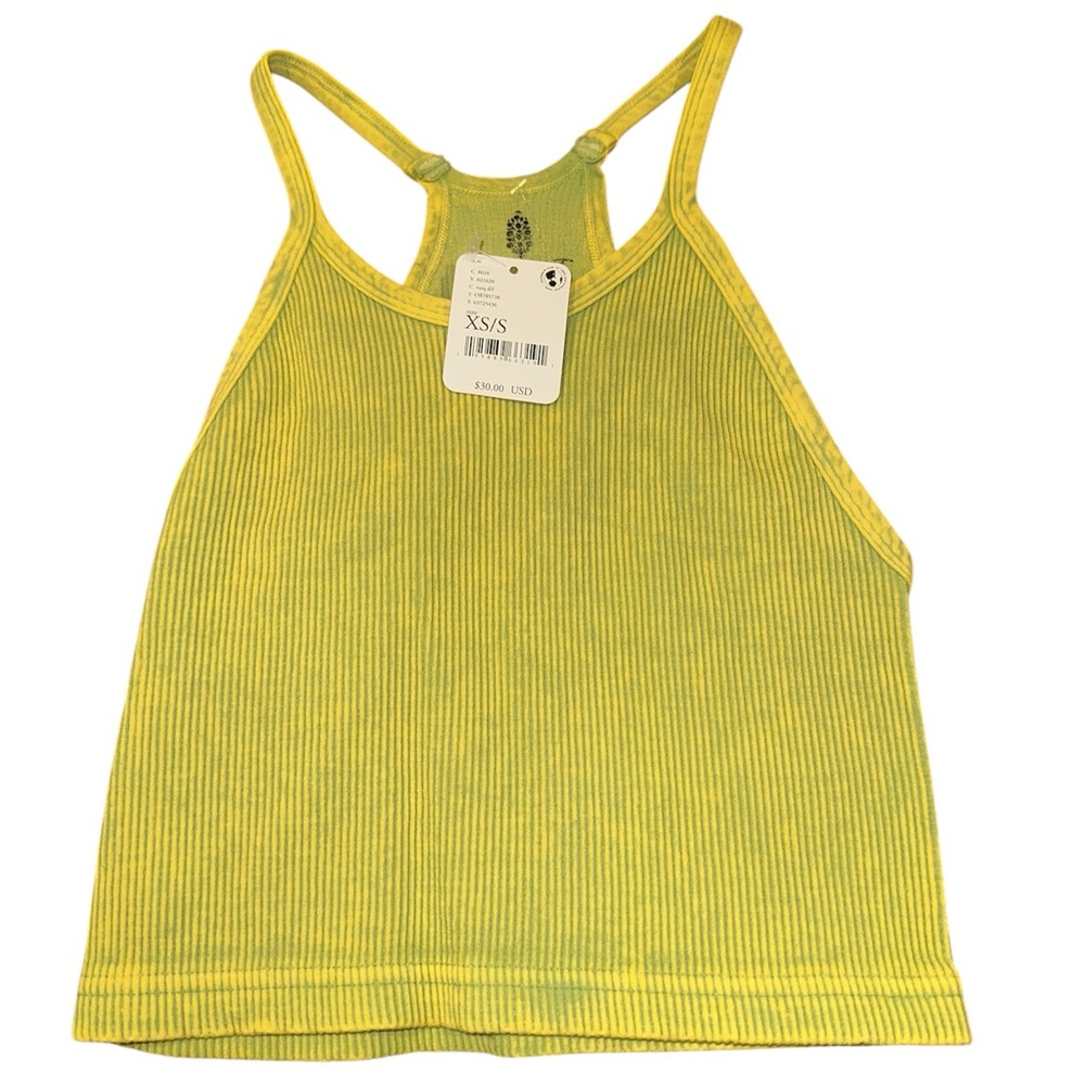 Free People Movement Happiness Runs Crop Top – Vintage Lime (NWT)
